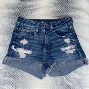 American Eagle High Rise Shortie Shorts Size 2